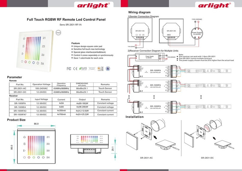 Arlight Sens SR-2831-RF-IN User manual