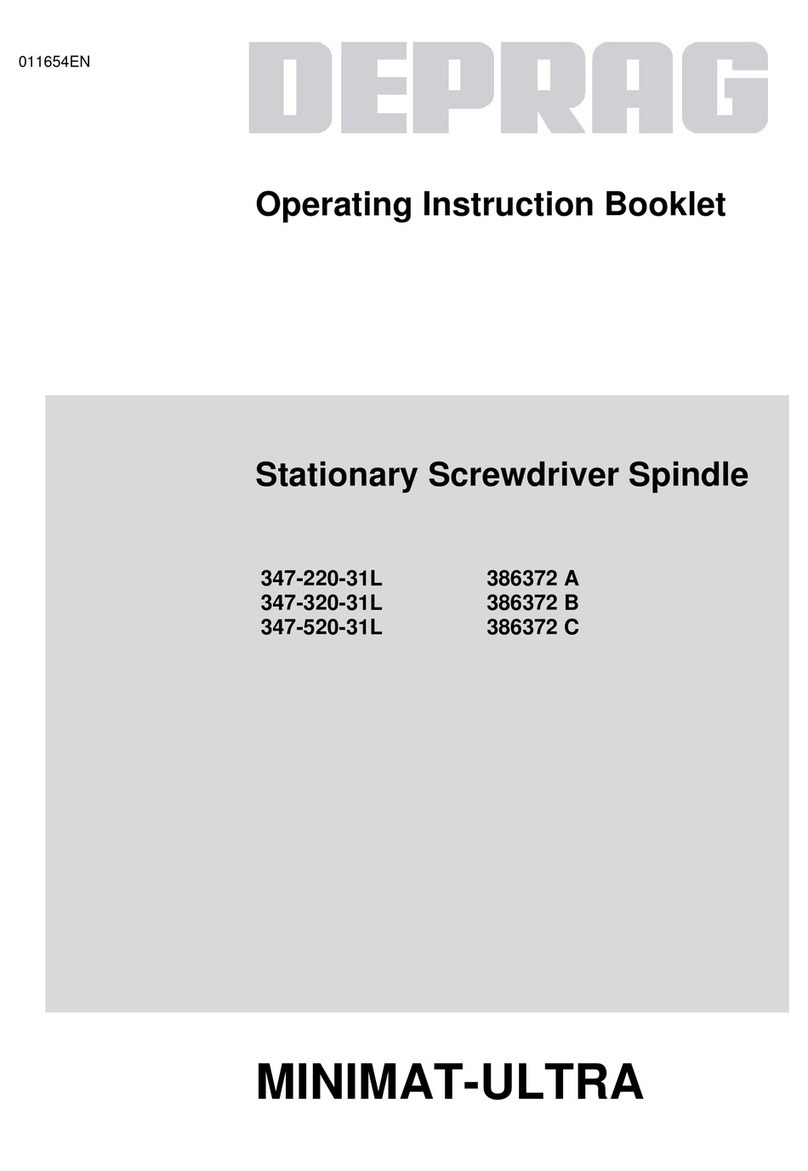 Deprag MINIMAT-ULTRA 347-220-31L Operating instruction booklet Deprag MINIMAT-ULTRA 347-220-31L Operating instruction booklet