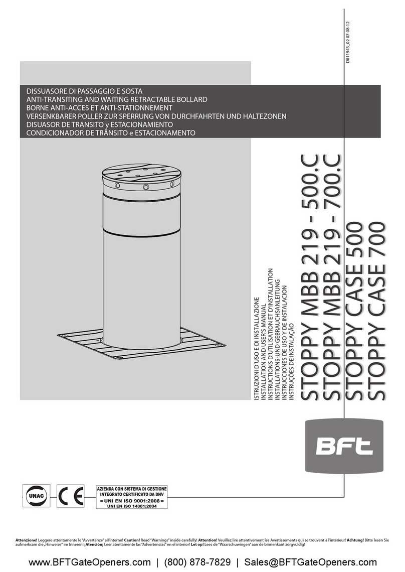 BFT STOPPY MBB 219-700.C User manual
