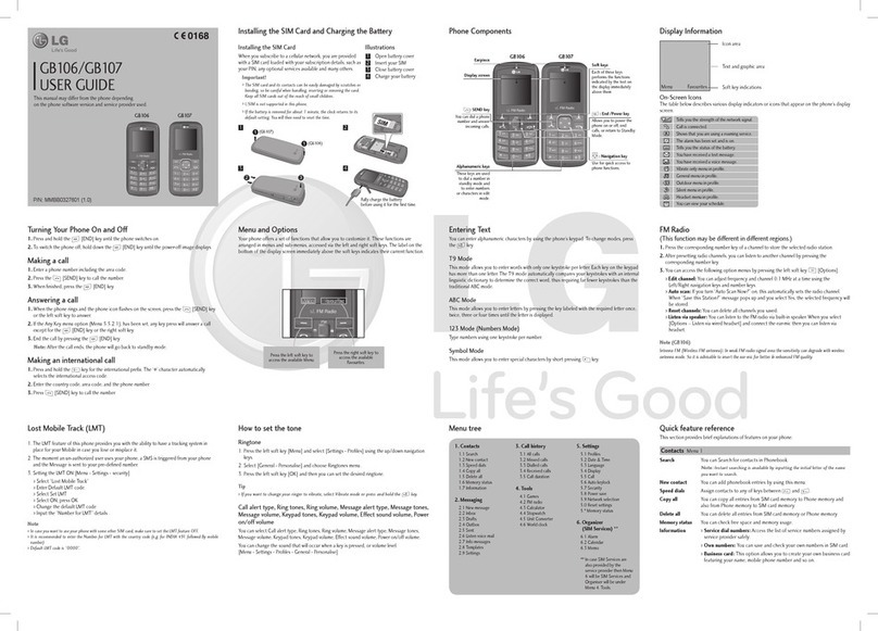 LG GB107 User manual