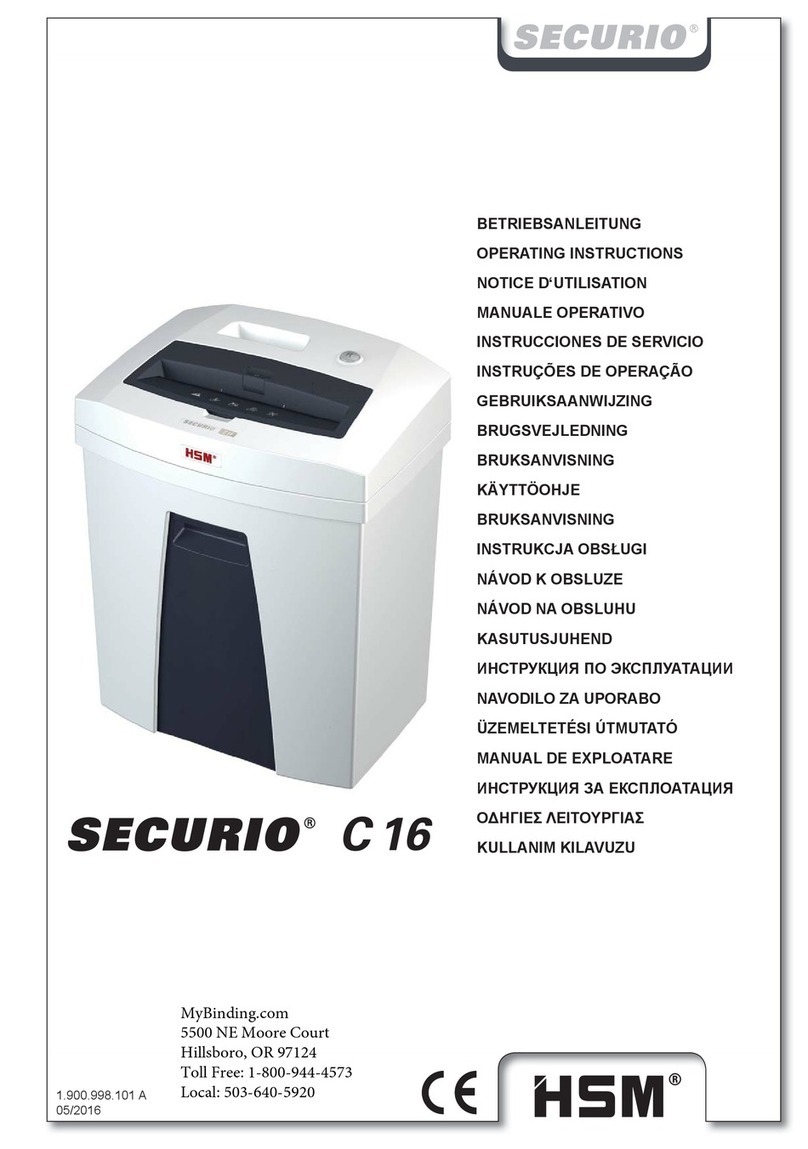 HSM SECURIO C16s operating instructions