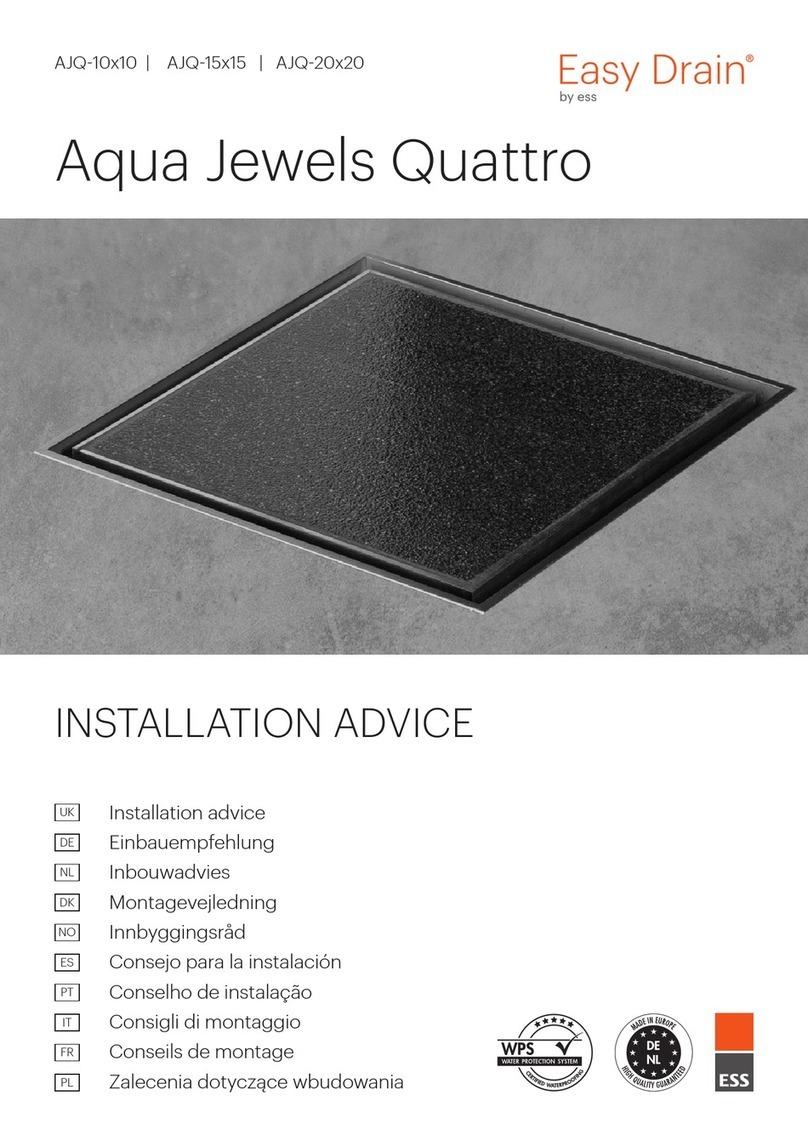 ESS Easy Drain Aqua Jewels Quattro AJQ-10x10 Installation and operating instructions