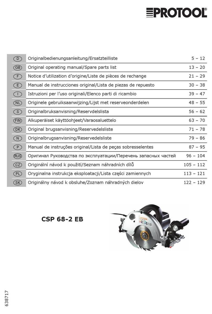 Protool CSP 68-2 EB User manual Protool CSP 68-2 EB User manual