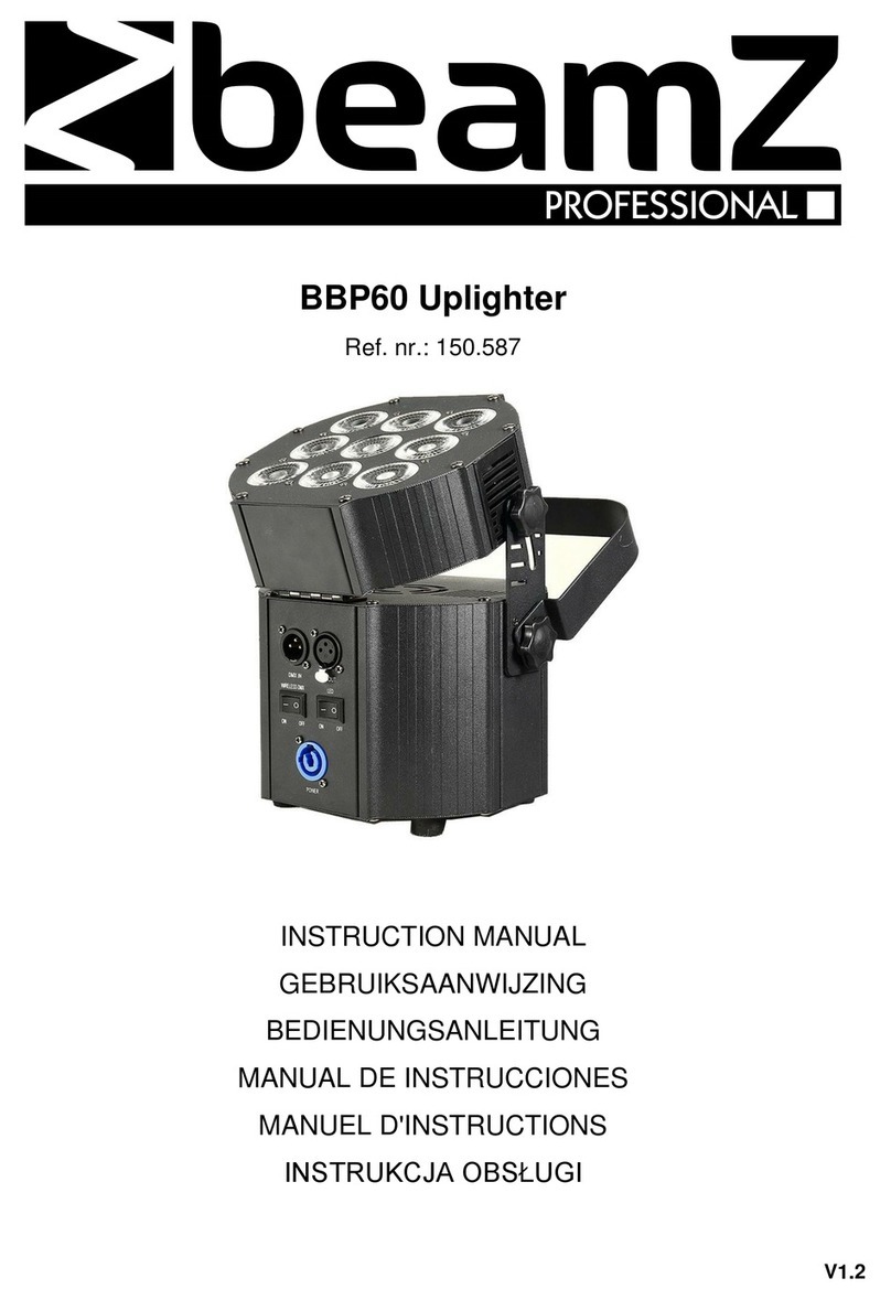 Beamz professional BBP60 Uplighter instruction manual