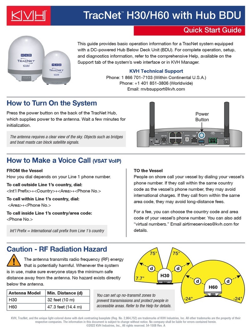 KVH Industries TracNet H30 quick start guide