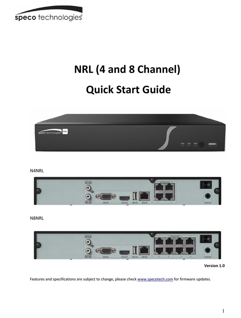 Speco NRL Series quick start guide