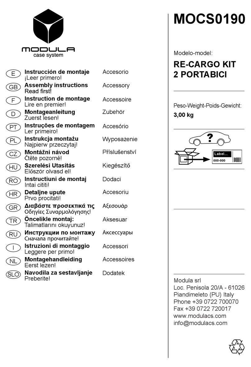 Modula RE-CARGO KIT 2 PORTABICI User manual Modula RE-CARGO KIT 2 PORTABICI User manual
