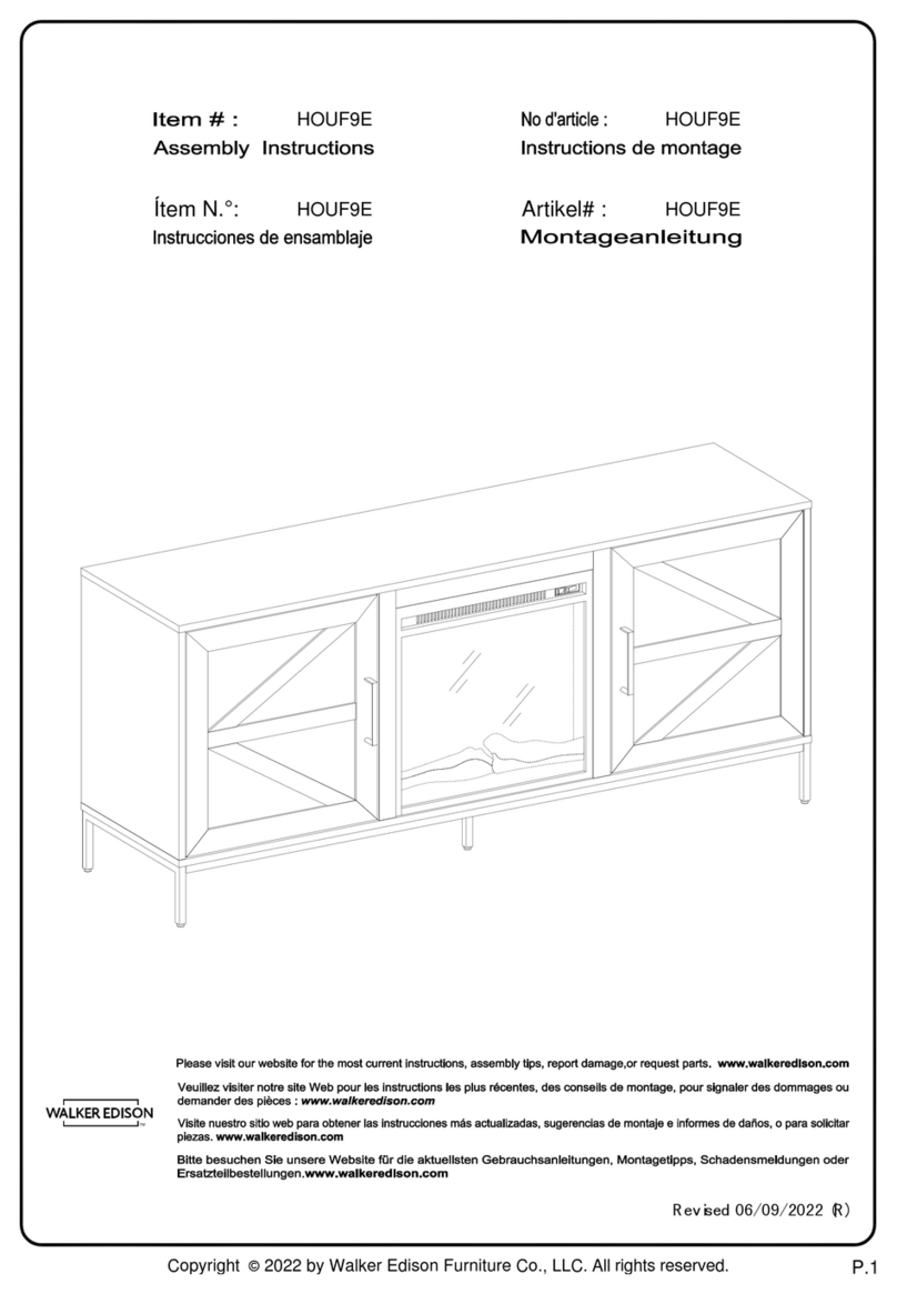 Walker Edison HOUF9E Assembly instructions