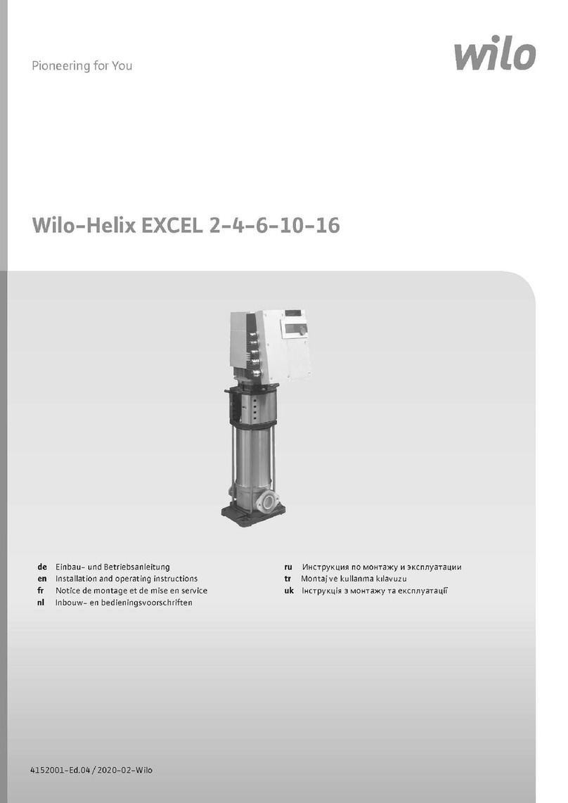 Wilo Helix EXCEL 1004-2/25/V/KS,DN40,2.2kW Installation and operating instructions