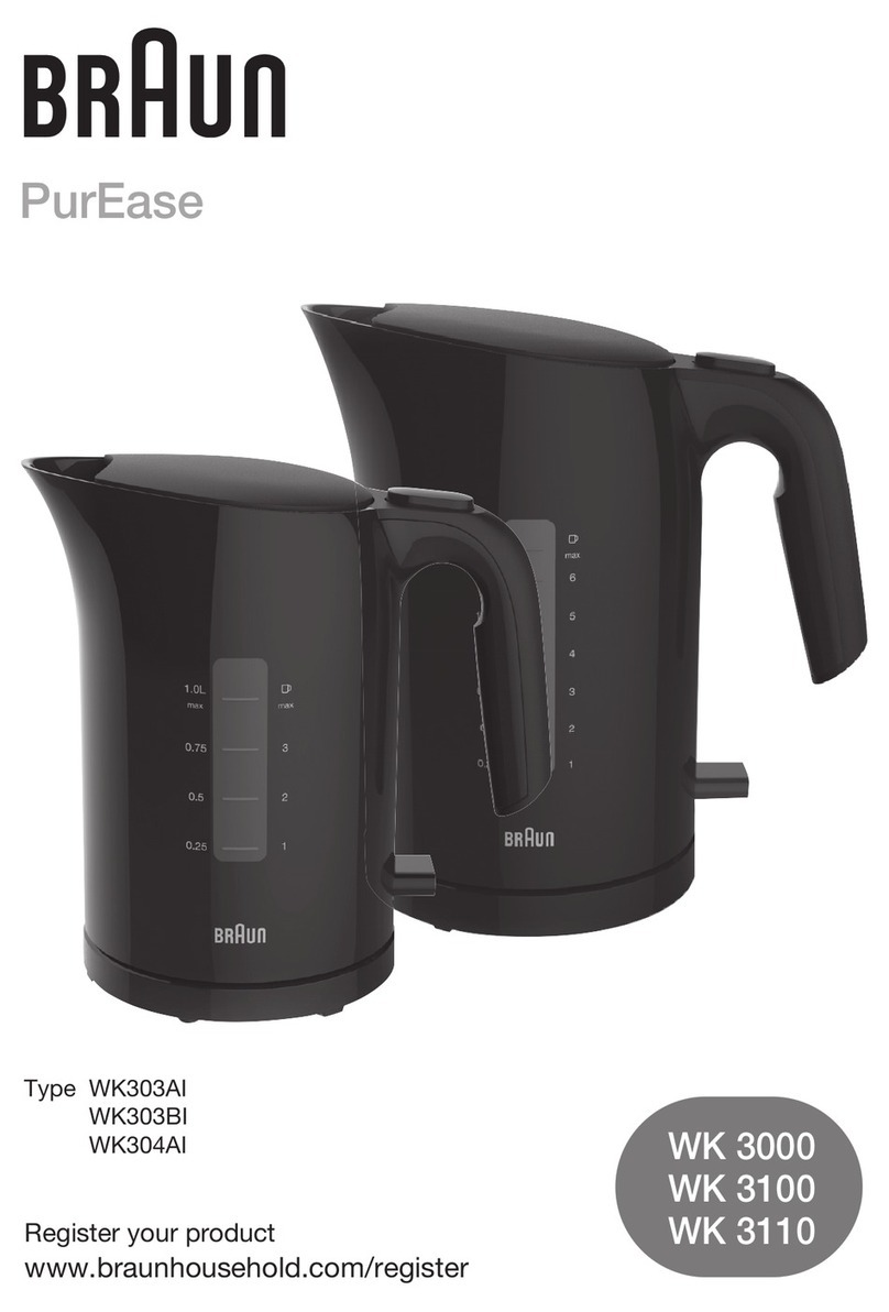 Braun PurEase WK3100 User manual