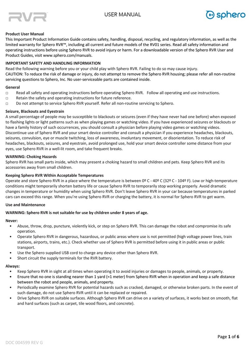 Sphero RVR RV01 user manual Sphero RVR RV01 user manual