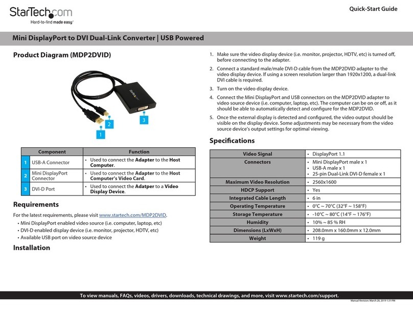 StarTech.com MDP2DVID User manual