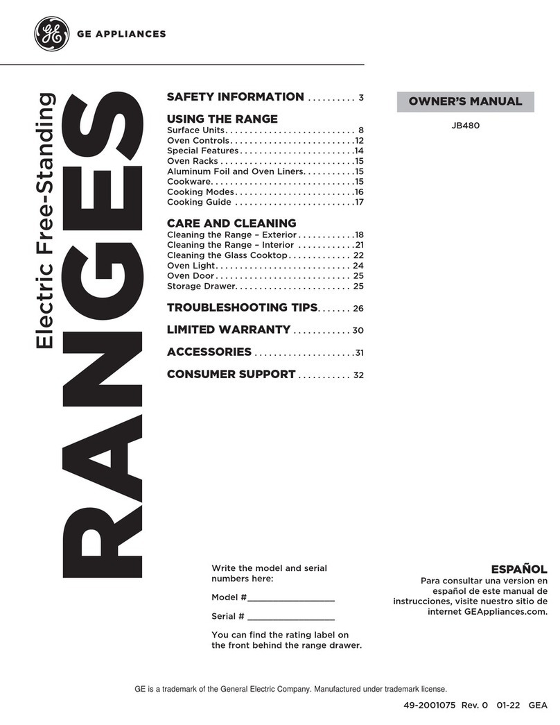 GE JB480 series User manual