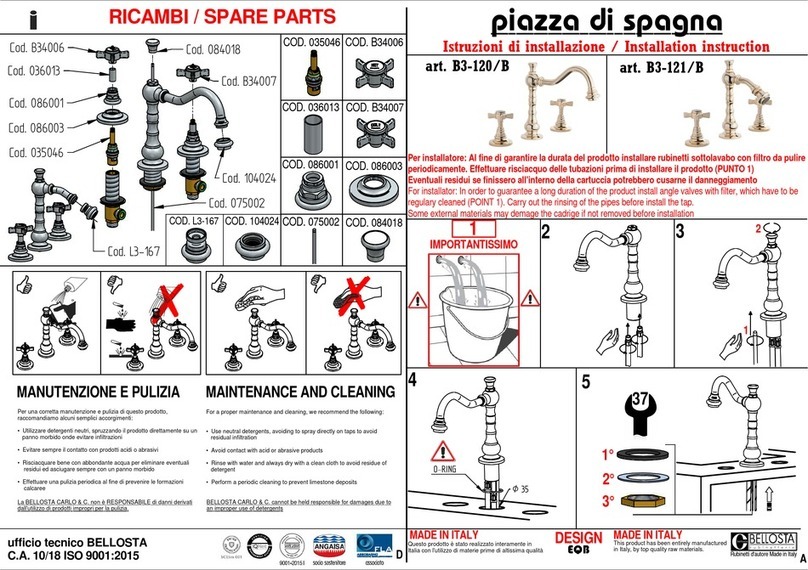 BELLOSTA piazza di spagna B3-120/B User manual