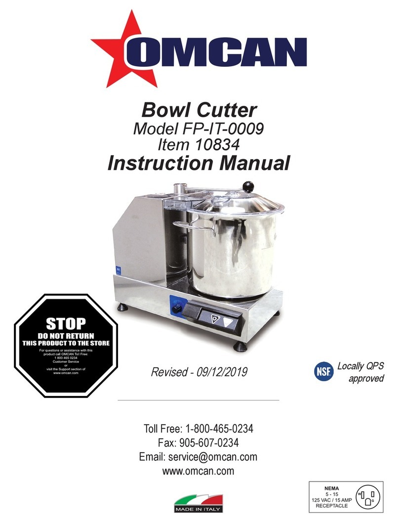 Omcan FP-IT-0009 instruction manual