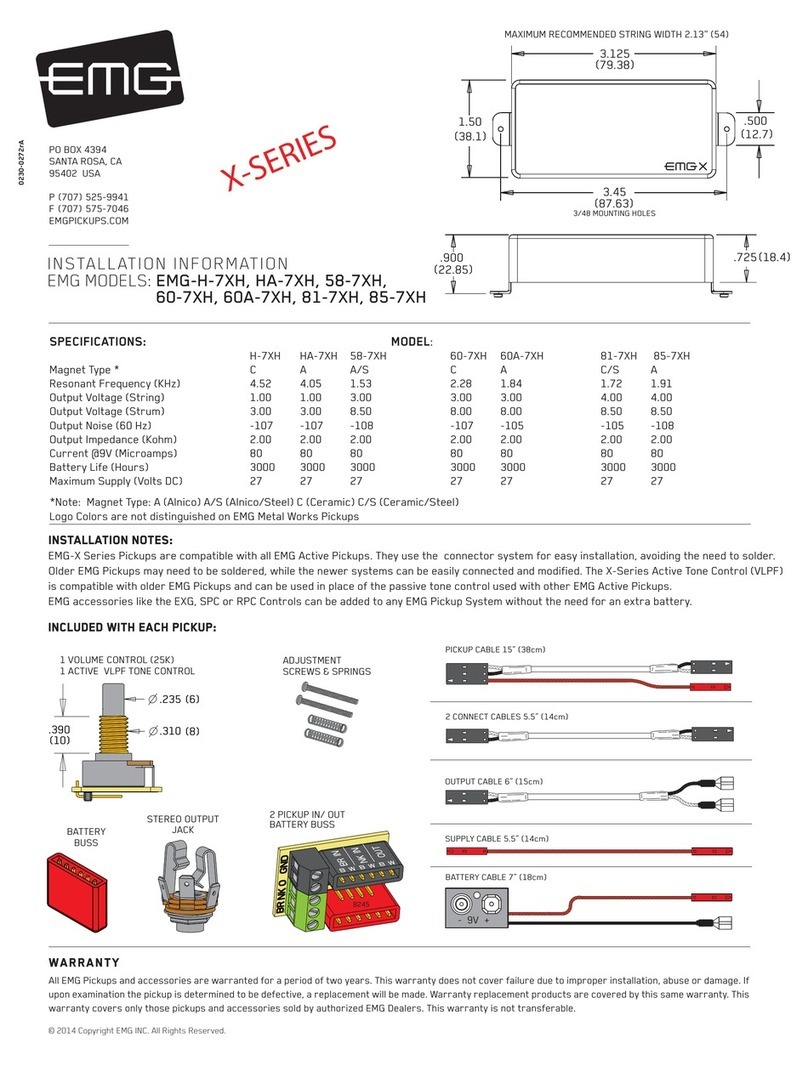 EMG H-7XH Installation information EMG H-7XH Installation information