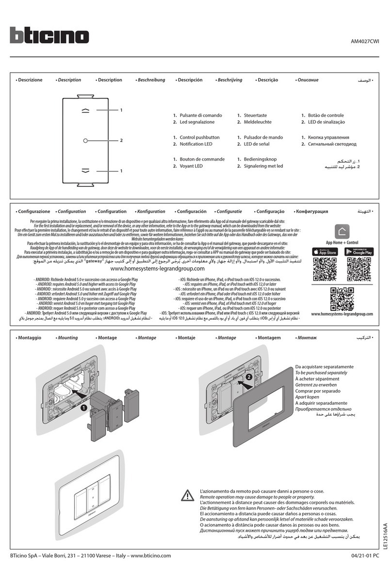 Bticino AM4027CWI manual