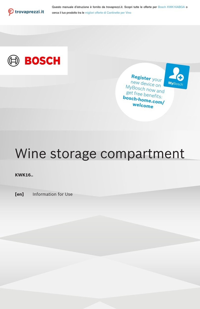 Bosch KWK16 Series INFORMATION FOR USE
