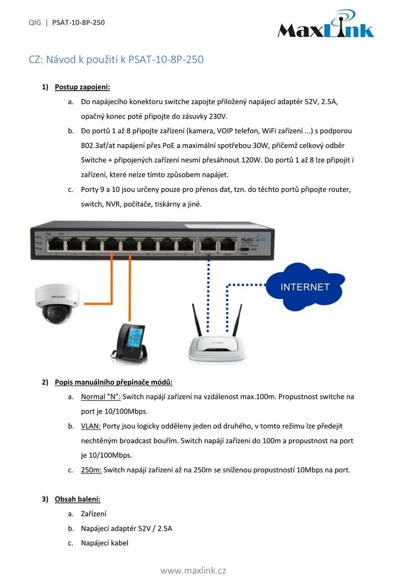 MaxLink PSAT-10-8P-250 Quick installation guide MaxLink PSAT-10-8P-250 Quick installation guide