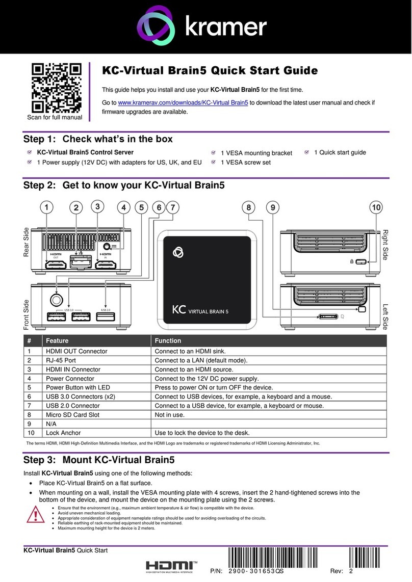 Kramer KC-Virtual Brain5 User manual