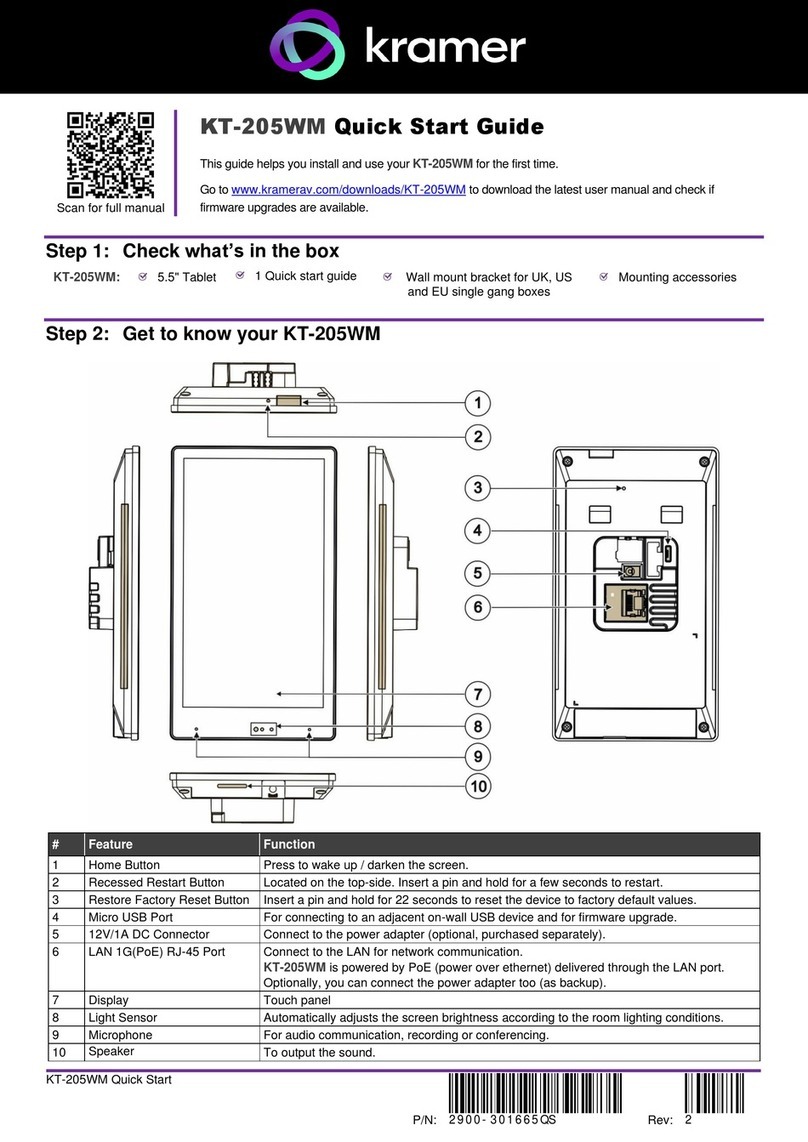 Kramer KT-205WM User manual