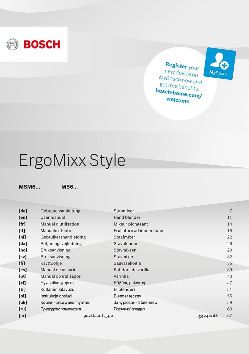 Bosch ErgoMixx Style MS6CM61V2 user manual