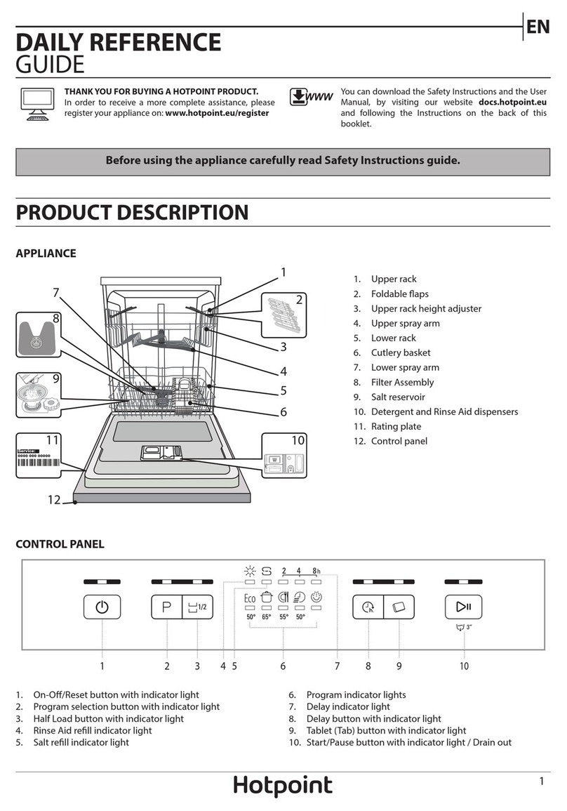 Hotpoint H2F HL626 UK Installation and operation manual Hotpoint H2F HL626 UK Installation and operation manual