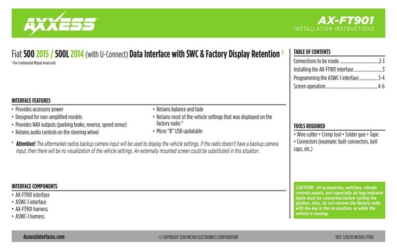 Axxess AX-FT901 User manual
