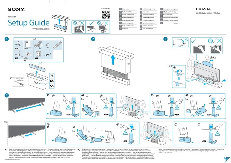 Sony Bravia KD-65X8 K Series Setup guide