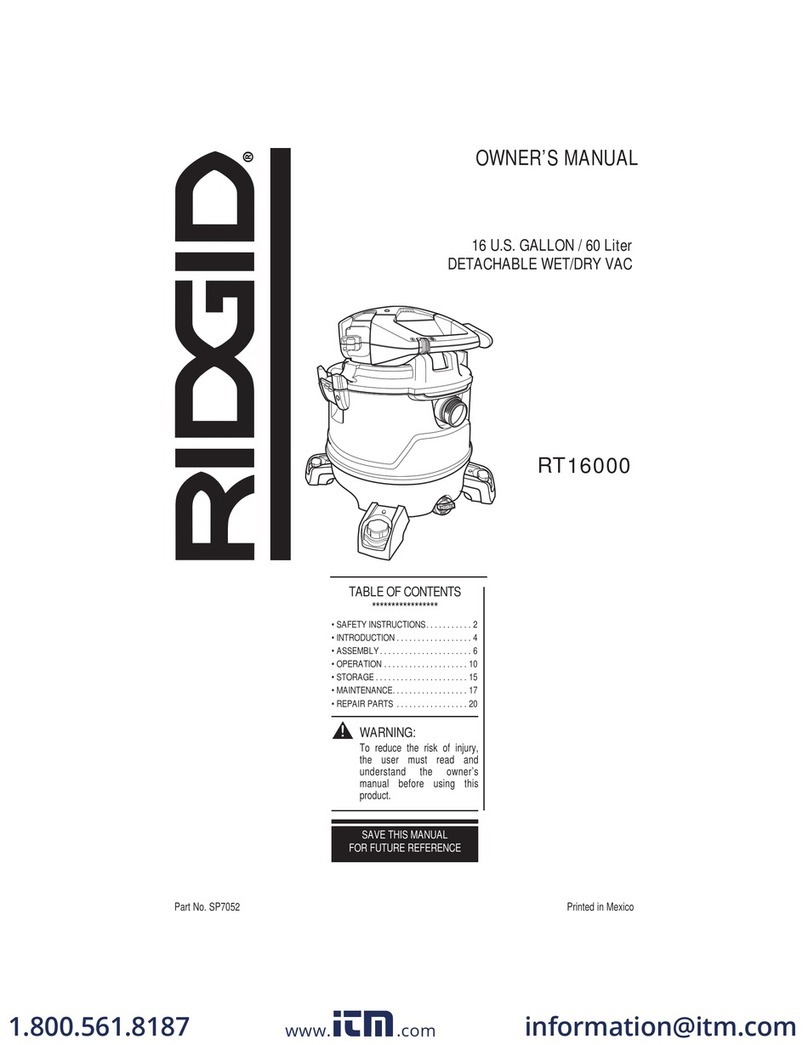 RIDGID RT1600 User manual RIDGID RT1600 User manual