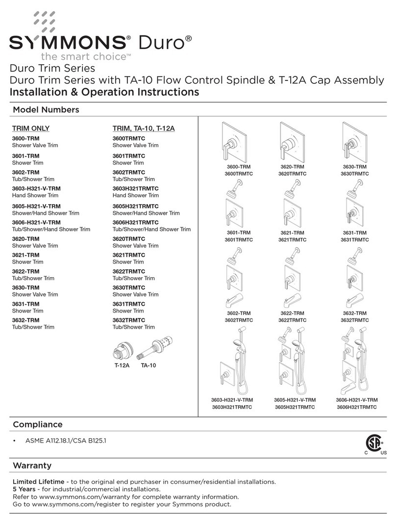 Symmons Duro 3600-TRM Installation instructions