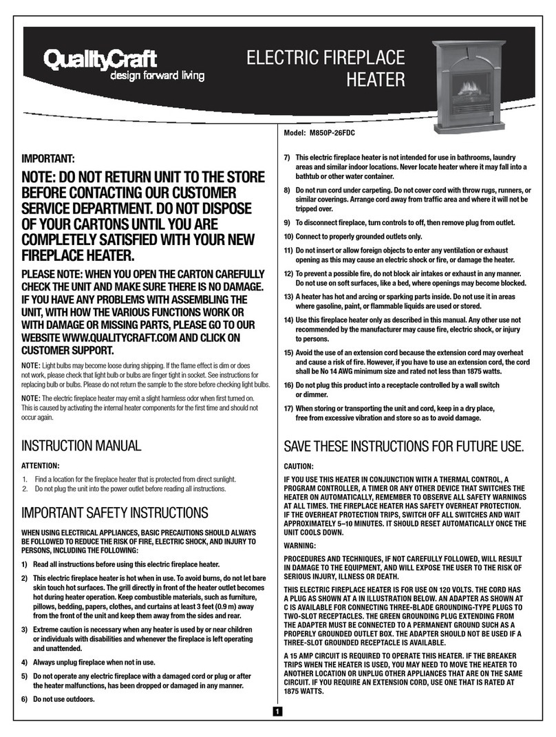 Quality Craft M850P-26FDC User manual