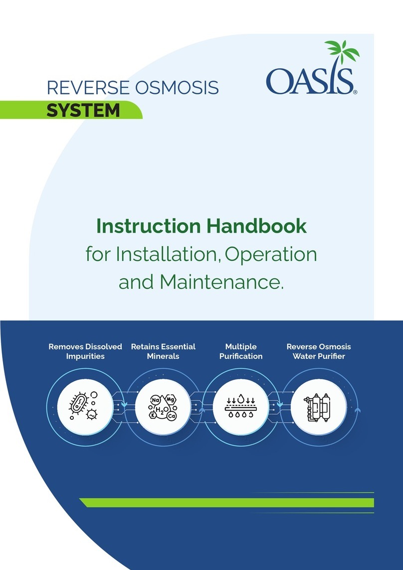 Oasis 50 LPH RO Instruction handbook for installation, operation and maintenance Oasis 50 LPH RO Instruction handbook for installation, operation and maintenance