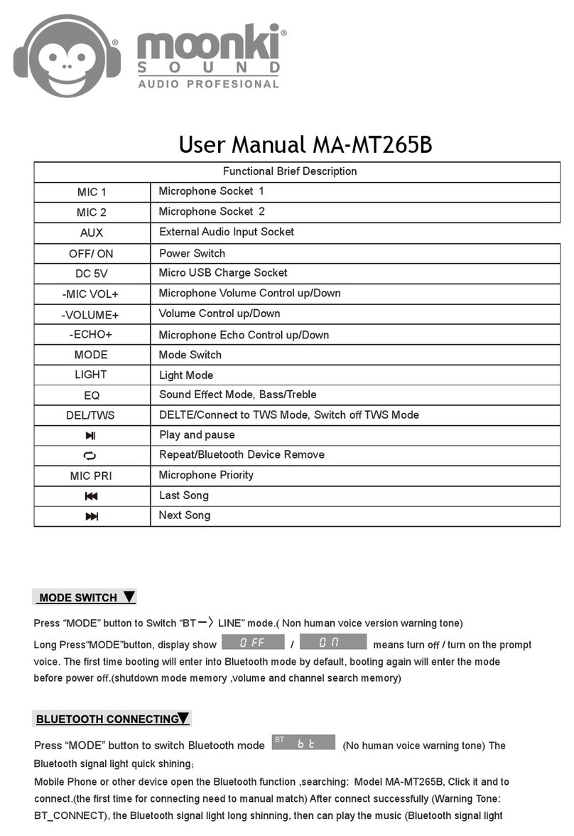 MOONKI MA-MT265B User manual
