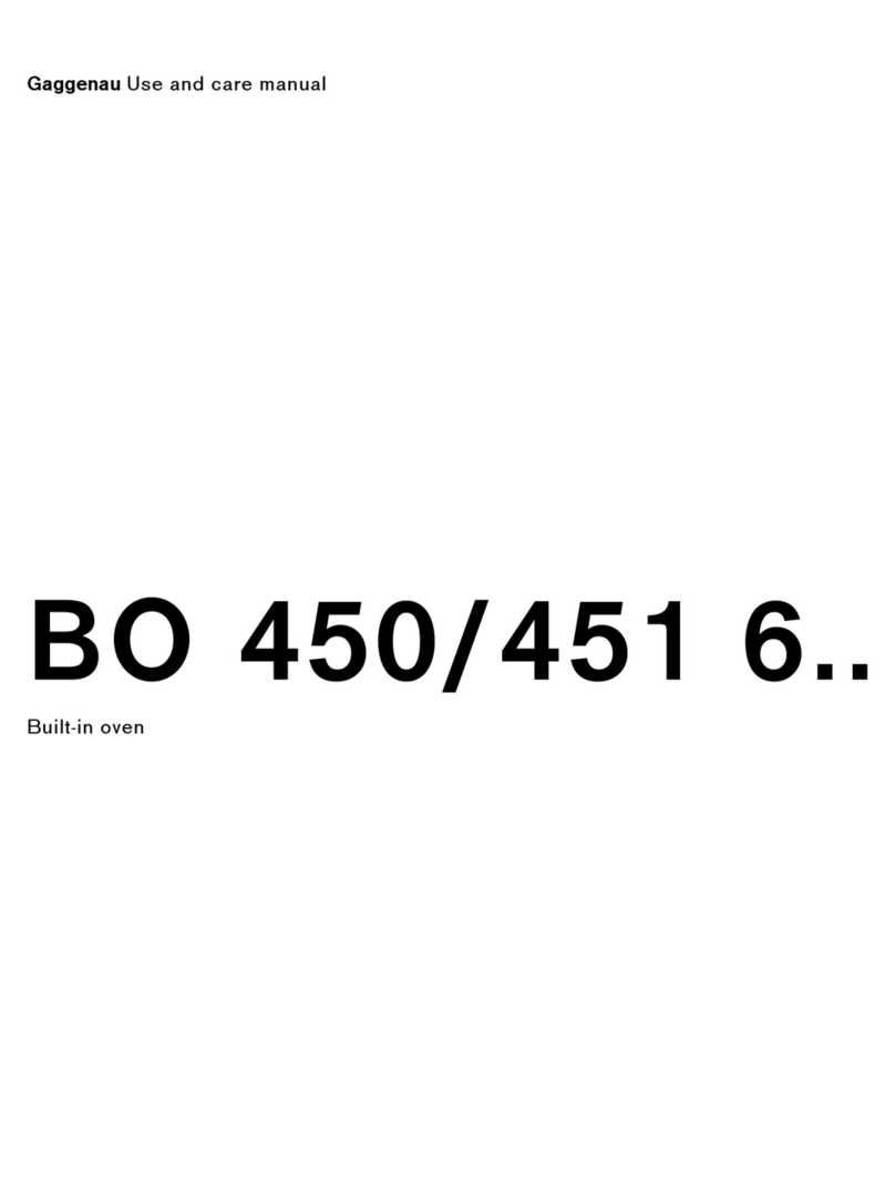 Gaggenau BO 451 6 Series use and care manual