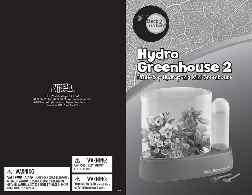 Uncle Milton Hydro Greenhouse 2 quick start guide