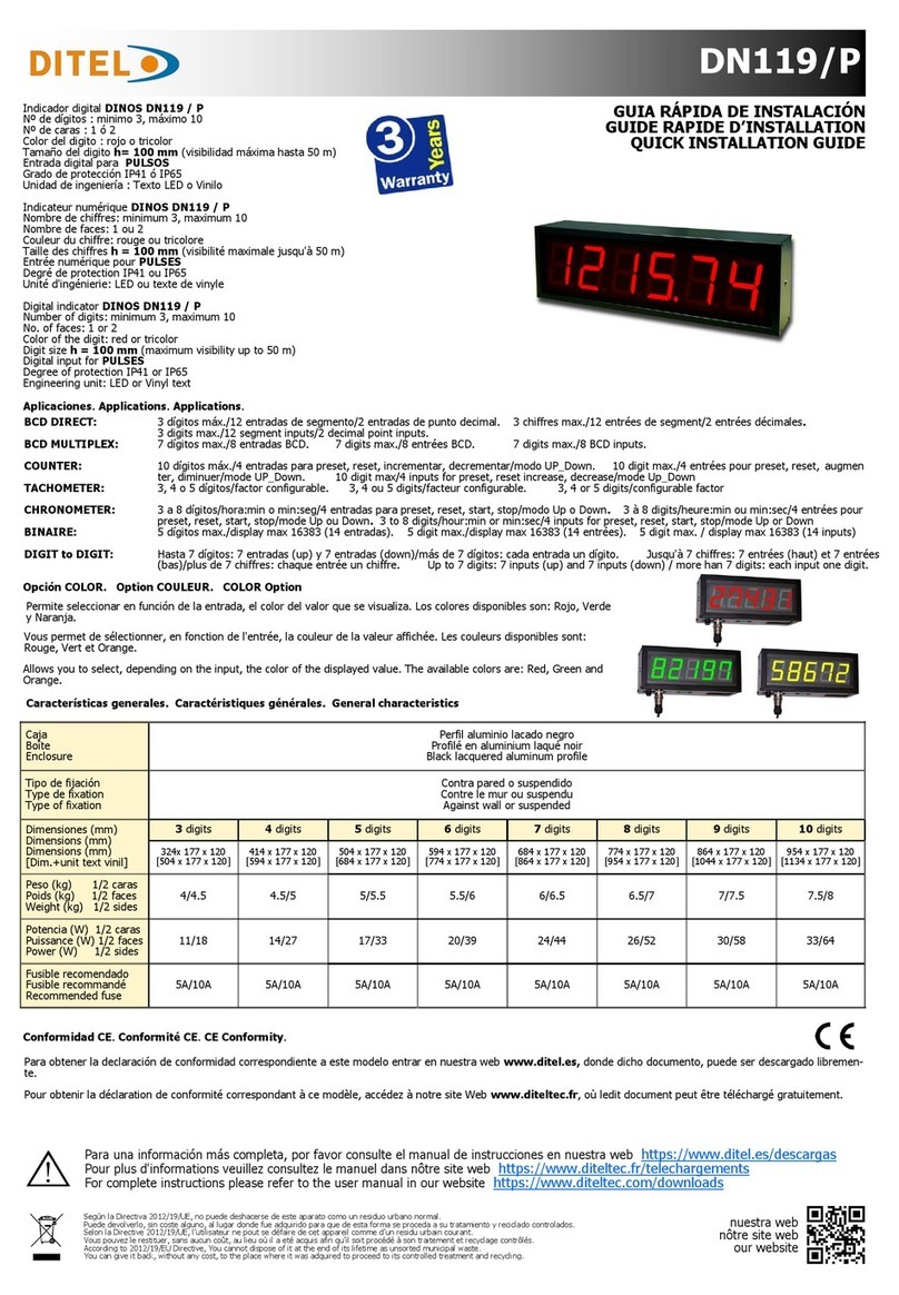 Ditel DN119/P Quick installation guide