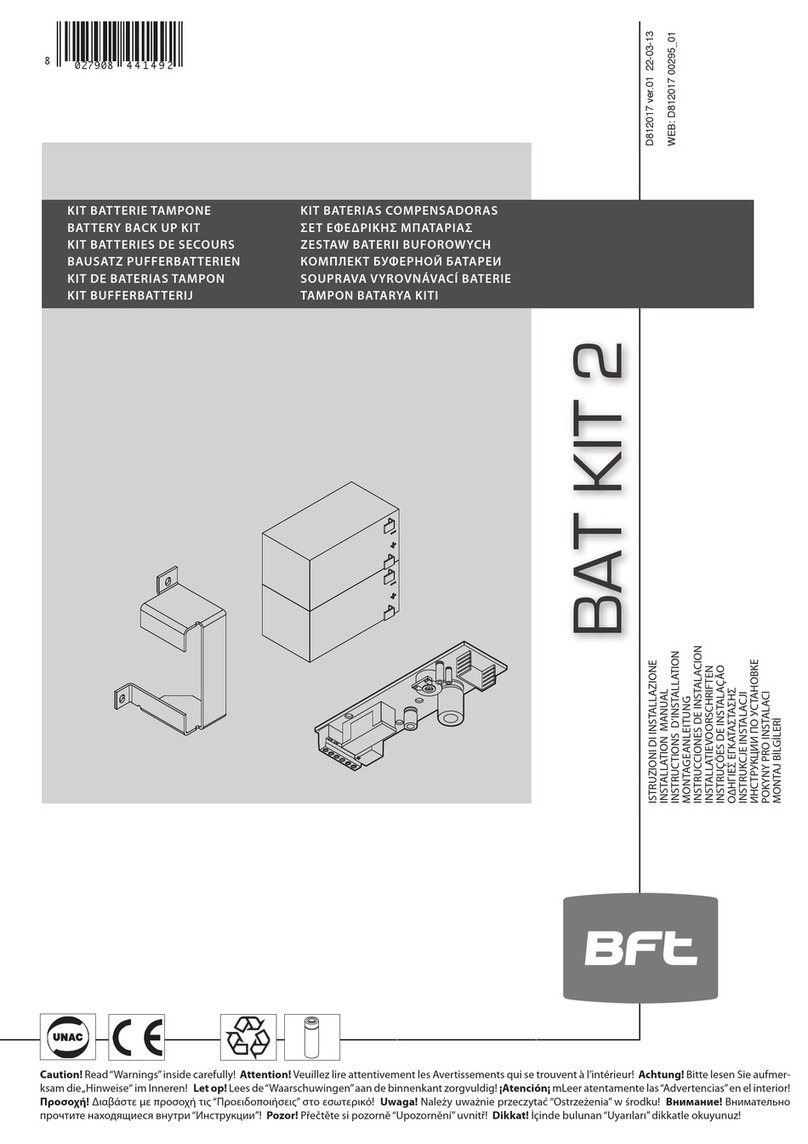 BFT BAT KIT 2 User manual