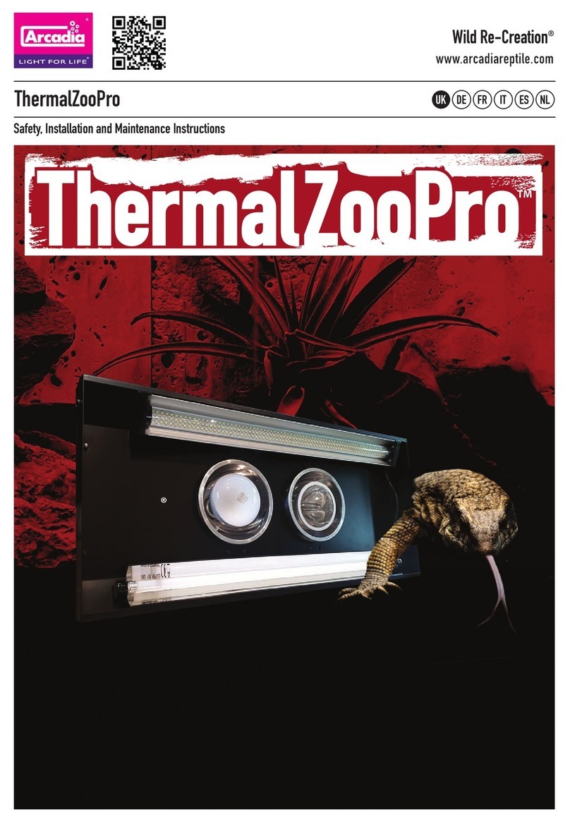 Arcadia ThermalZooPro Safety installation and maintenance instructions