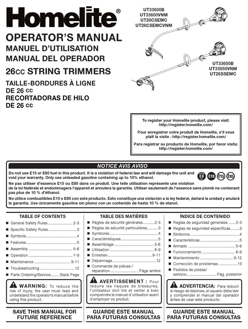 Homelite UT33600B User manual