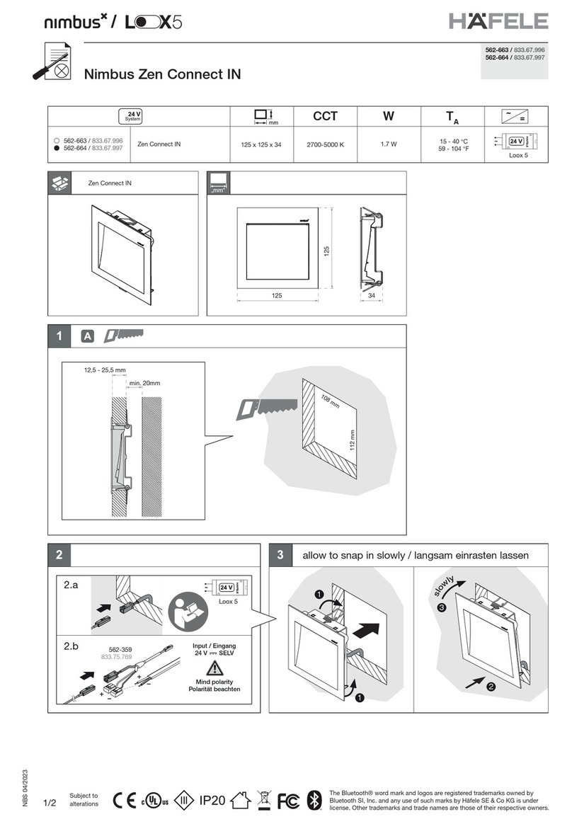 Häfele Nimbus Zen Connect IN quick start guide Häfele Nimbus Zen Connect IN quick start guide