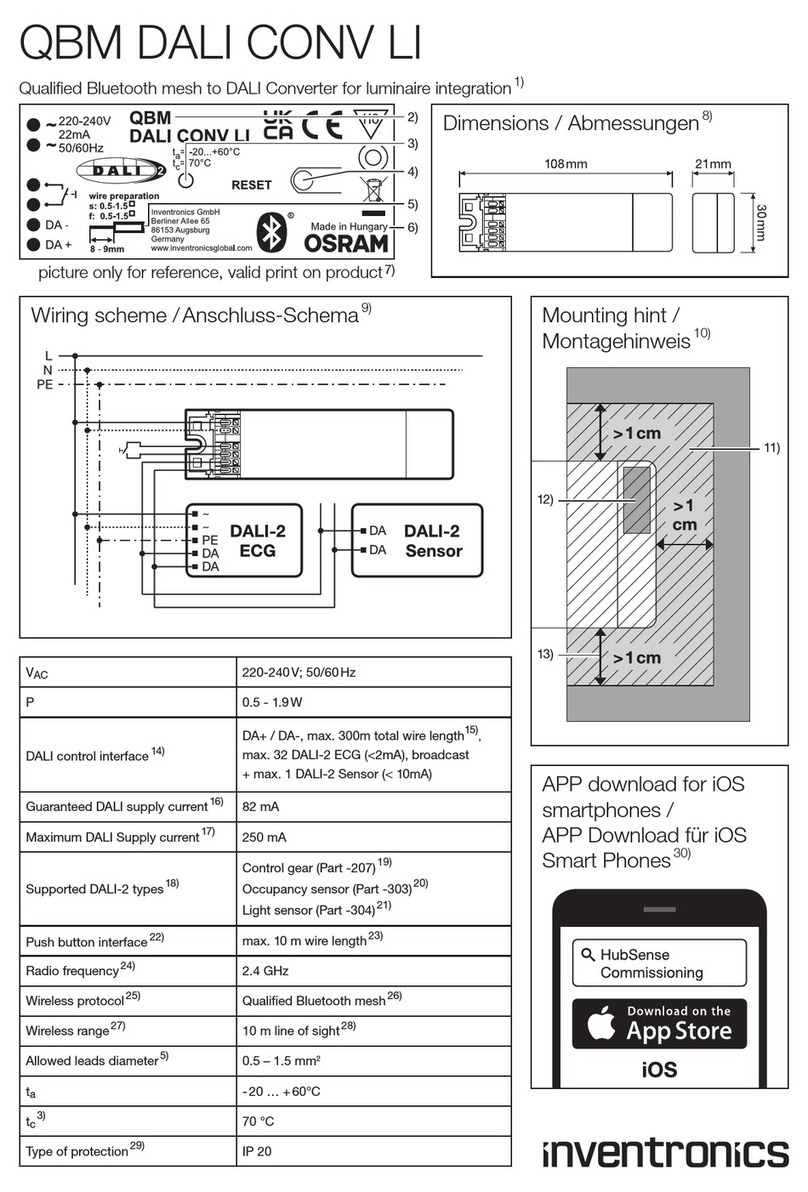 Inventronics QBM DALI CONV LI quick start guide Inventronics QBM DALI CONV LI quick start guide