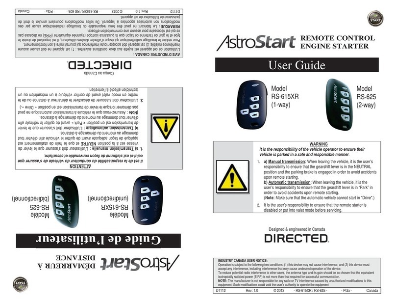 Directed AstroStart RS-625 user guide