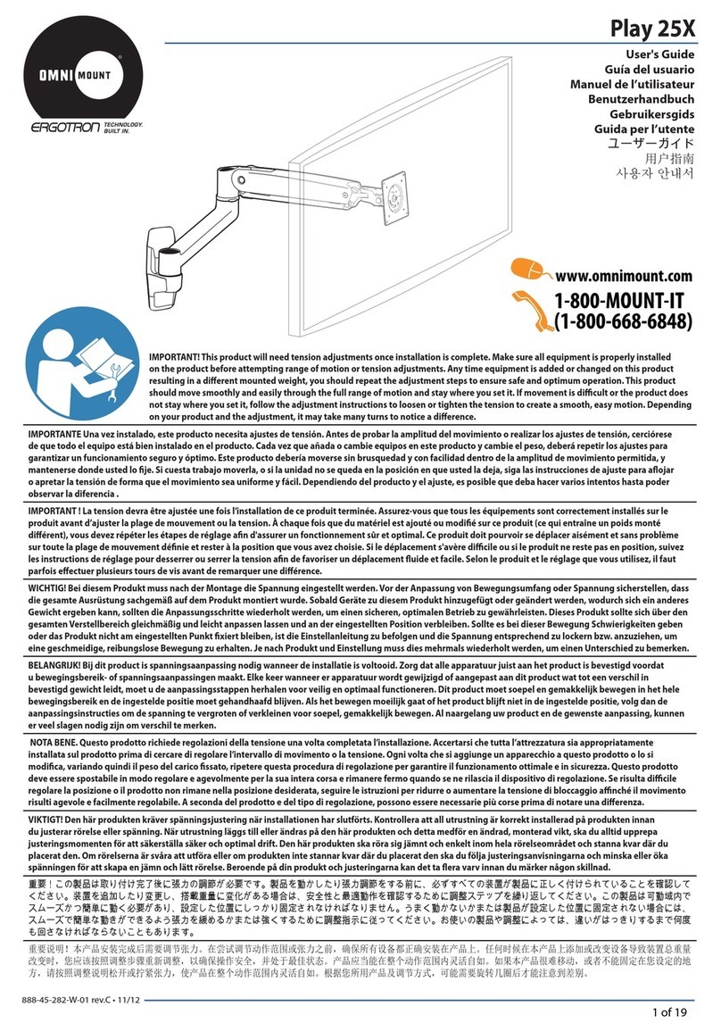 Ergotron Omnimount PLAY 25X User manual