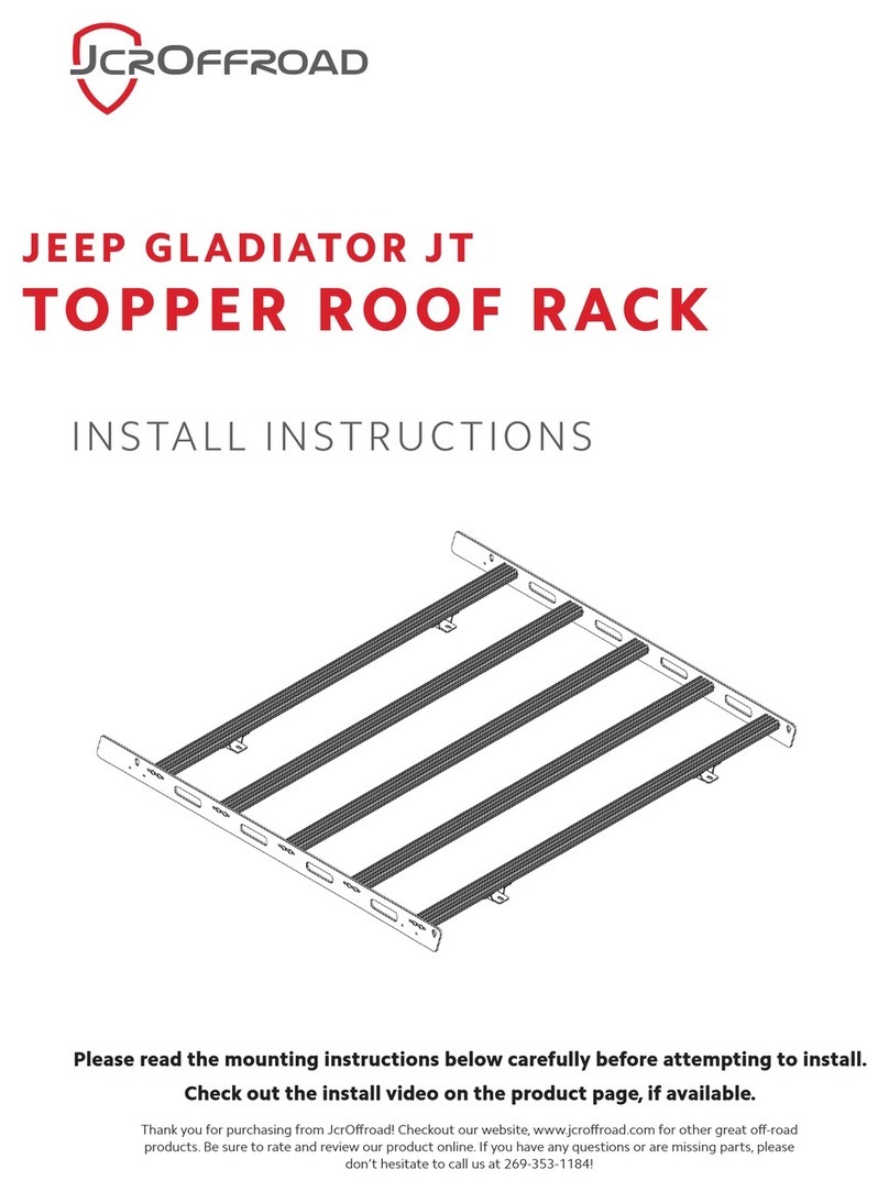 JCROffroad JEEP GL ADIATOR JT TOPPER ROOF RACK Configuration guide JCROffroad JEEP GL ADIATOR JT TOPPER ROOF RACK Configuration guide