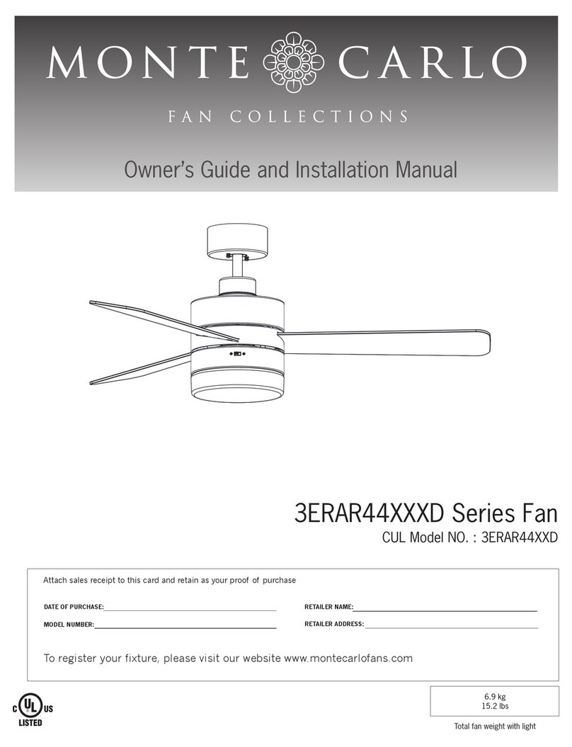 Monte Carlo Fan Company 3ERAR44 D Series Instruction manual