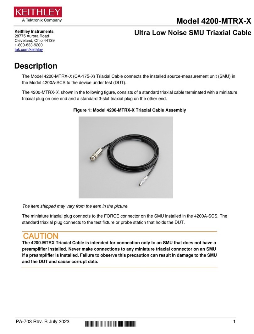 Tektronix KEITHLEY 4200-MTRX-X User manual