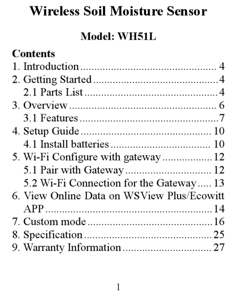 ECOWITT WH51L instruction manual
