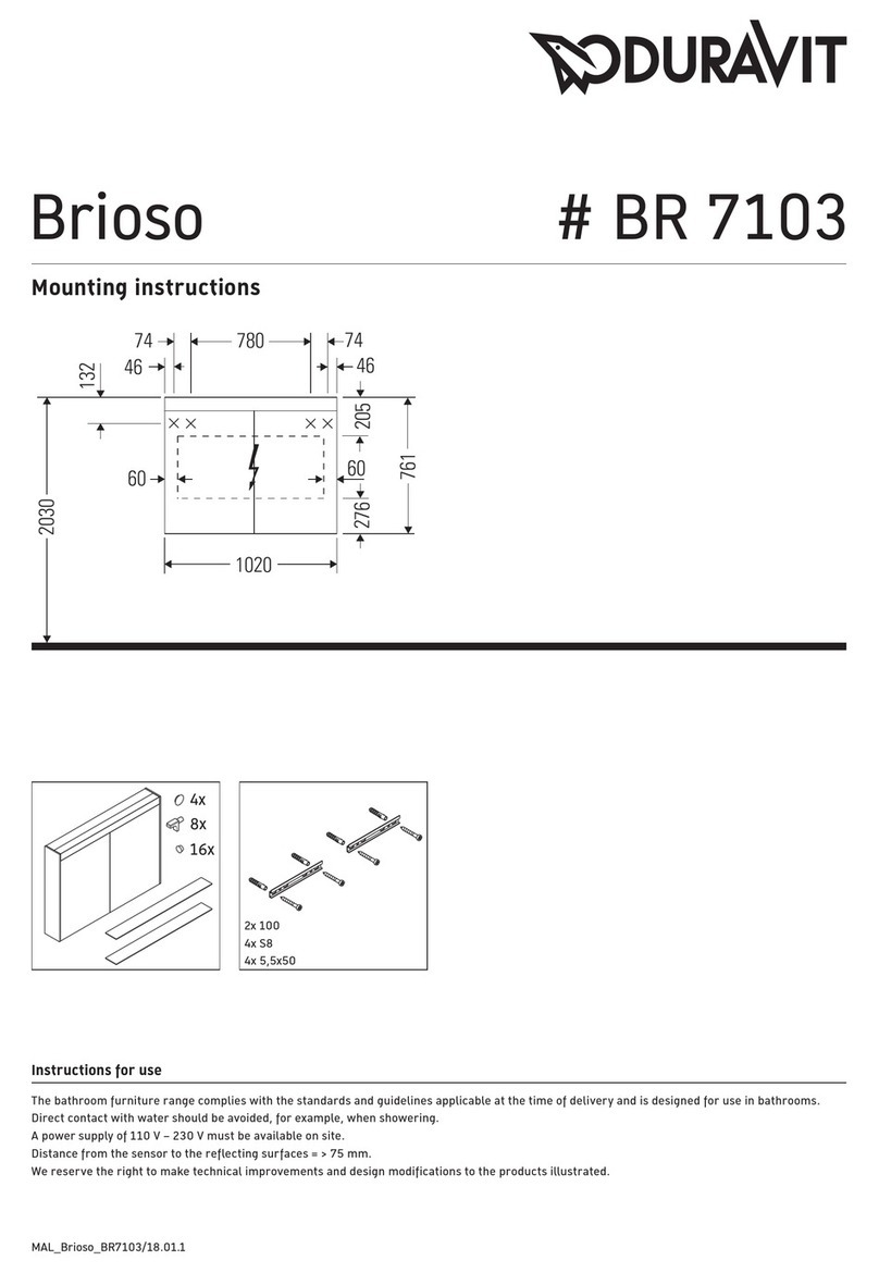 DURAVIT Brioso BR 7103 Mounting instructions
