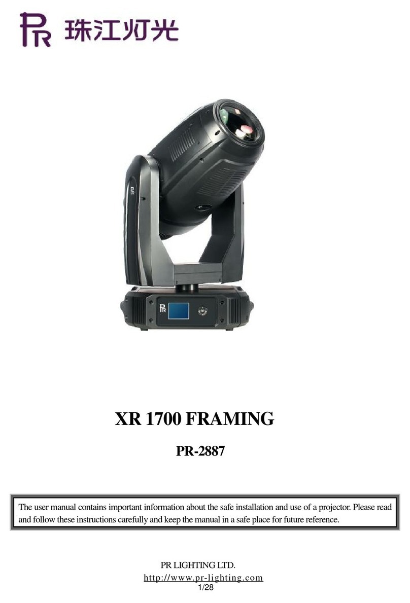 PR Lighting XR 1700 FRAMING User manual